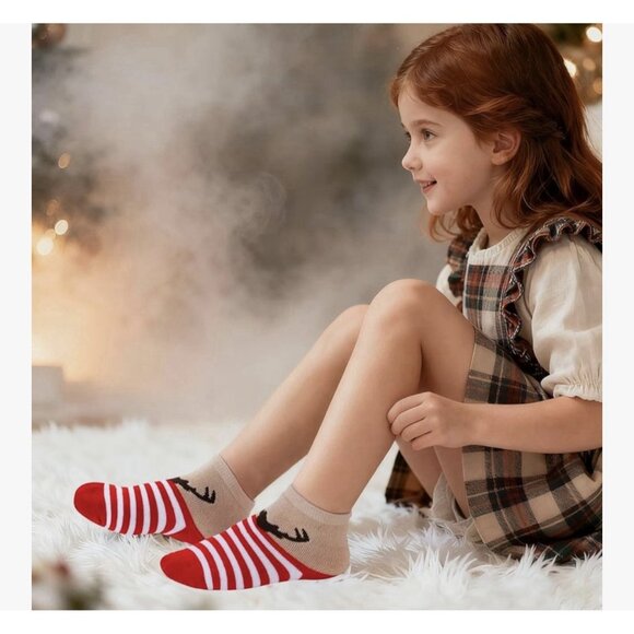 5~Pairs Christmas Socks Children Socks Christmas Gift Unisex Kid Socks Size 3-5Y - Picture 4 of 10
